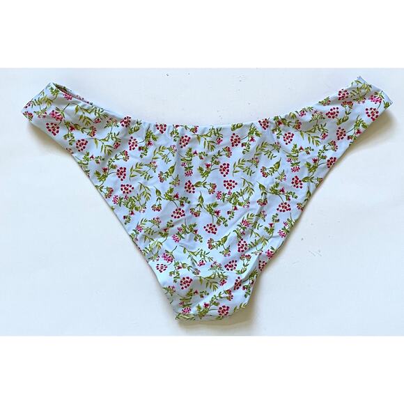 J. Crew Floral Berry Bikini Bottom Blue Size Large NEW - Picture 4 of 6